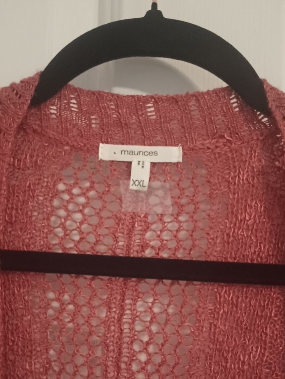 Maurices Open-Front Crochet Cardigan - Rust - Picture 2 of 5